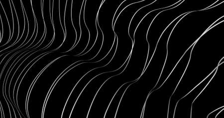 Wavy mainspring lines on black.の写真素材