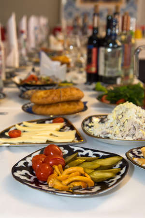 Oriental dishes on a national holiday.の写真素材