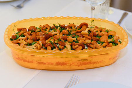 Food under a fur coat for a festive table.の写真素材