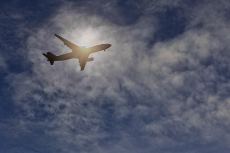 A plane is flying in the sky