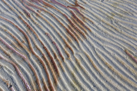 Abstract sand texture caused by water flowの写真素材