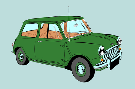 Sketch cartoon minicars.のイラスト素材