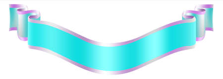 Vector illustration,Decorative  ribbon element on white banner backgroundのイラスト素材