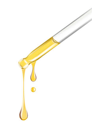 liquid glass dropper,vector image isolate on white backgroundのイラスト素材