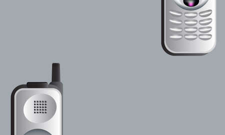 Old mobile phone vector template backgroundのイラスト素材