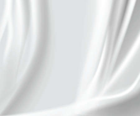 Abstract wrinkled white fabric backdrop,vector imageのイラスト素材