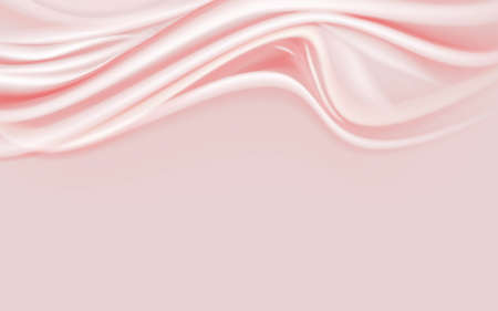 Pink wrinkled pink fabric template background,vector designのイラスト素材