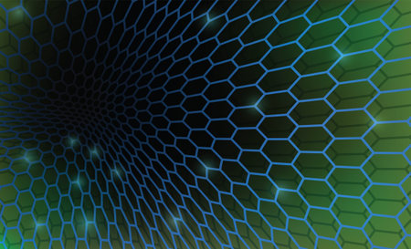 Abstract Futuristic Hexagon Background,vector design template backgroundのイラスト素材