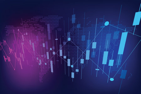 Technology hitech chart world digital background,vector imageのイラスト素材