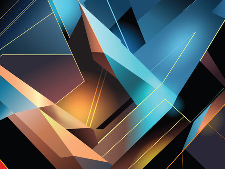 Abstract geometric hi-Tech digital futuristic concept  background,vector imageのイラスト素材
