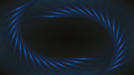 Technology background on dark space with blue light lines effect decoration. Modern graphic design element cutout styleのイラスト素材