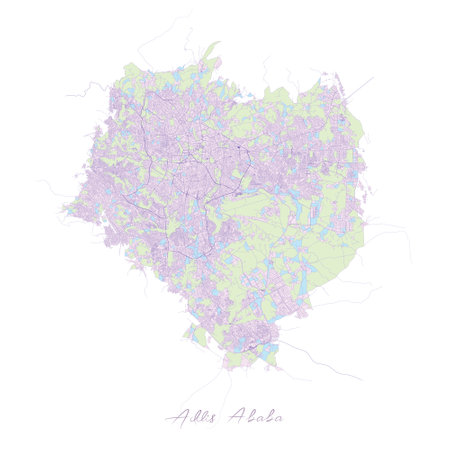 Addis Ababa Ethiopia,Urban detail Streets Roads Map  ,vector element template image for marketing ,product ,wall art and poster prints.のイラスト素材