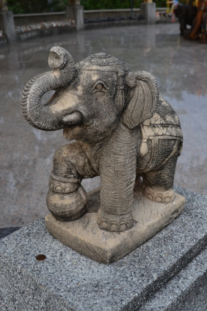 stone elephant の写真素材