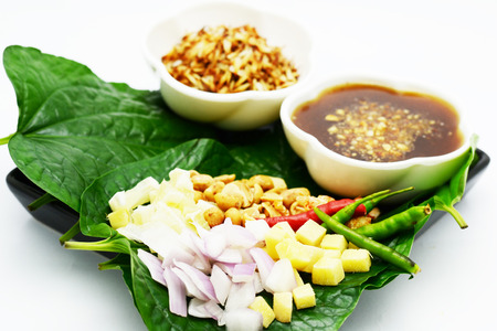 herb wrapped in leavesの写真素材