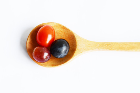 grape fruit and vegetable saladの写真素材