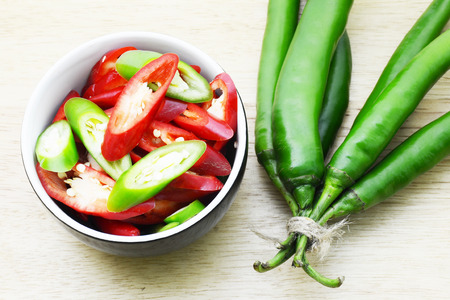 red and green chiliの写真素材