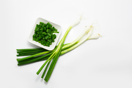 onion leaveの写真素材