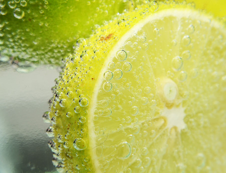 bubble and fresh fruitの写真素材