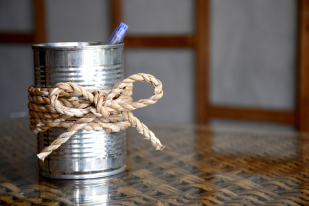 Diy can for decorationの写真素材