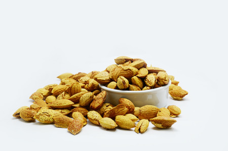 almond, almond and salt, nutの写真素材