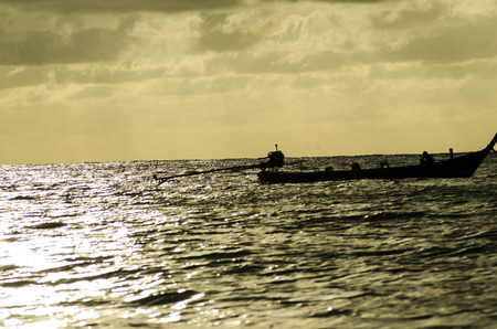 sunset over the fishermanの写真素材