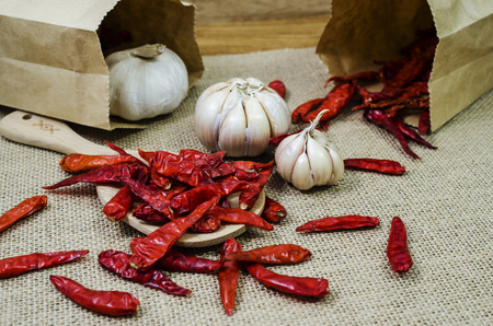 spice herb garlic and dry chili