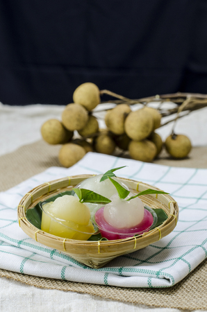 longan fruit and dessertの写真素材