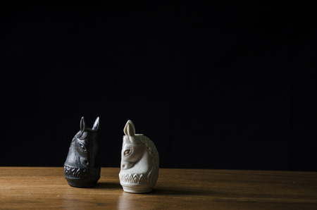 chess horse and warの写真素材