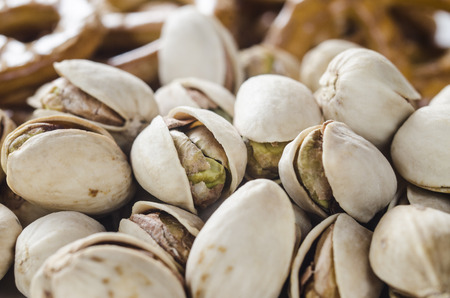 pistachio bean and closeupの写真素材