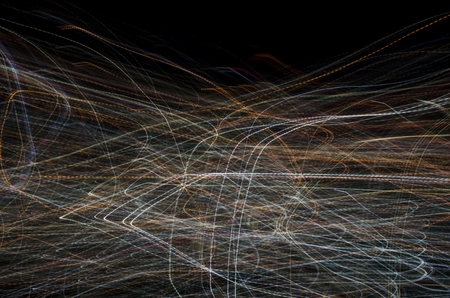 line light blur background streetの写真素材