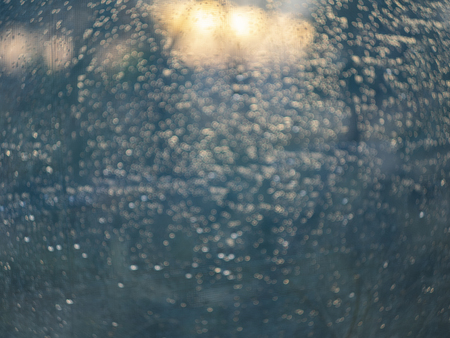 Bokeh blur background by spring water in sun lightの写真素材