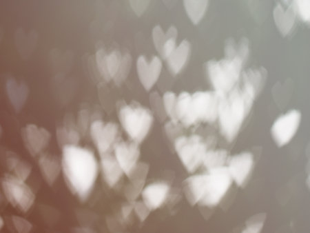 abstract heart bokeh background for valentine's dayの写真素材