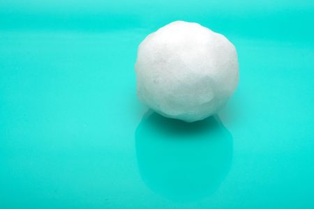 Self-made rough snow cold ball on glassの写真素材