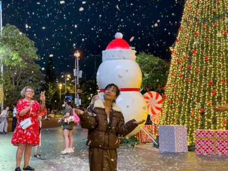 Holiday season brings winter themed attractions to Nha Trangのeditorial素材