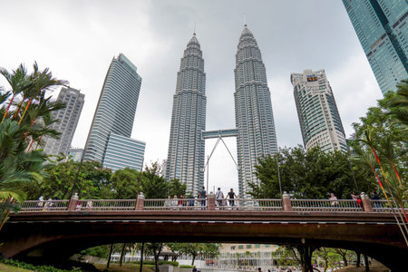 Petronas Twin Towers and Modern City Skyline in Kuala Lumpur 29.01.2026 Malaysia