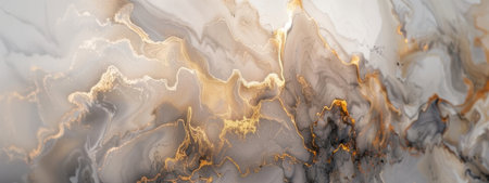 Marble abstract acrylic painting. Marbling texture background. Agate ripple pattern. Gold powder.の素材