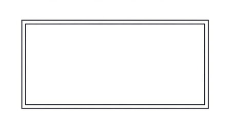 A simple and clean rectangular frame set against a blank background, emphasizing the frame's structure and symmetry.の素材