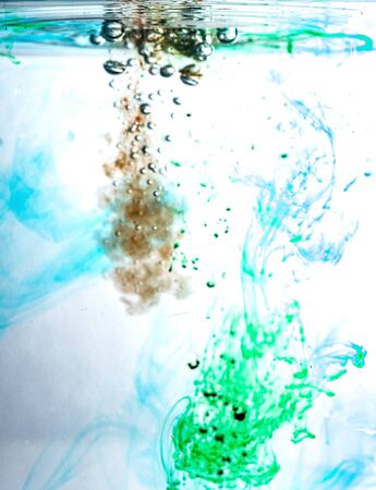Colored ink cloud grows in water8.の写真素材