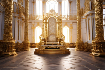 Interior of the Grand Peterhof Palace, Saint Petersburg, Russiaの素材