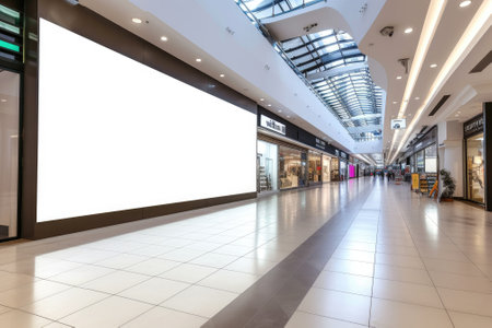 Blank billboard in modern shopping mall,shopping mall,interiorの素材
