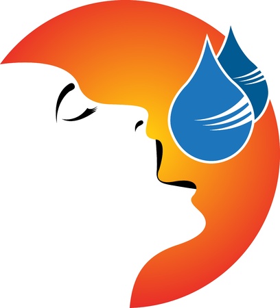 Illustration art of a child polio drops logo with isolated backgroundのイラスト素材