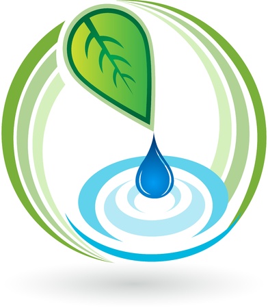 Illustration art of a water ripples thumbnail with isolated background のイラスト素材