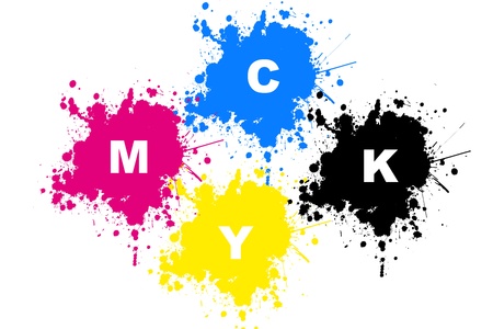 Cmyk printing colour of illustration drawingのイラスト素材