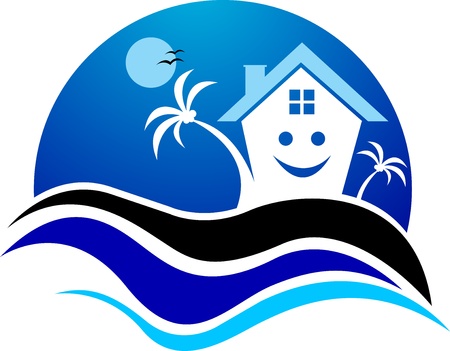 Illustration art of a dream house with isolated backgroundのイラスト素材