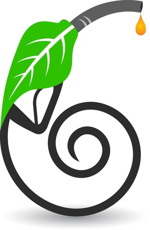 Illustration drawing of a leaf petroleum with isolated backgroundのイラスト素材