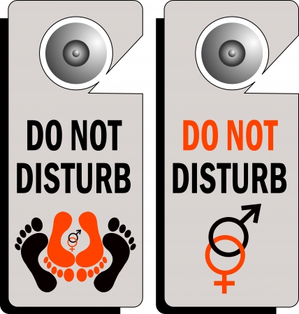 Illustration art of a do not disturb with isolated backgroundのイラスト素材