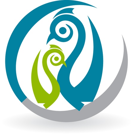 Illustration art of a peacock with isolated backgroundのイラスト素材