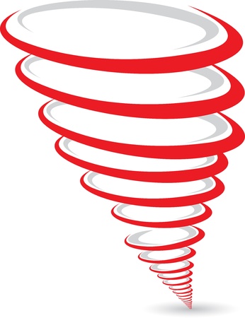 Illustration art of a tornado logo with white backgroundのイラスト素材