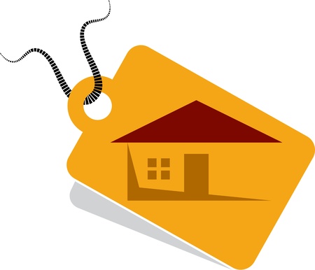 Illustration art of a home sale with isolated backgroundのイラスト素材