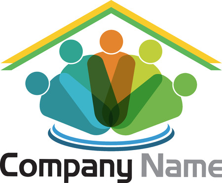 Illustration art of a family home のイラスト素材